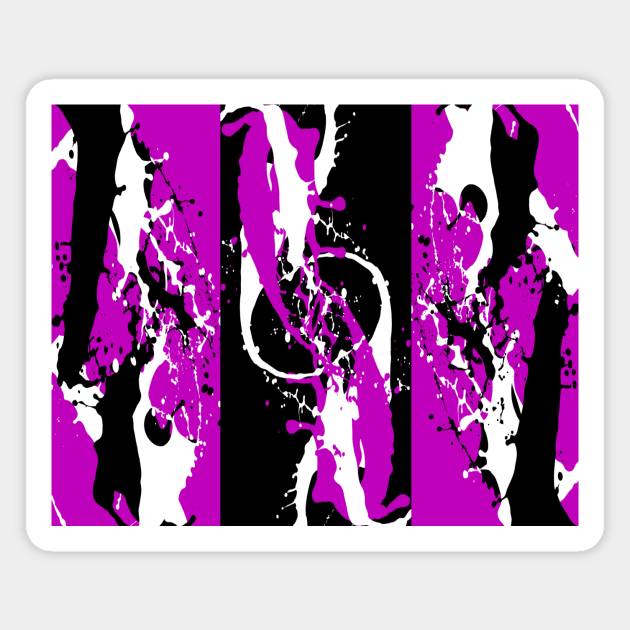 Pink paint splashes Magnet by Playfulfoodie